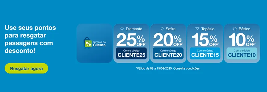Azul Oferece Até 25% de Desconto no Resgate de Passagens com Pontos TudoAzul em 2025

Quer viajar pelo Brasil sem esvaziar sua conta de pontos TudoAzul? Em 2025, a Azul está com uma promoção imperdível: até 25% de desconto no resgate de passagens aéreas nacionais usando pontos, válida para clientes de todas as categorias do programa TudoAzul. Seja para um fim de semana em Florianópolis ou uma aventura em Fernando de Noronha, essa oferta é a chance perfeita para economizar. Neste guia, detalhamos como aproveitar o desconto, acumular mais pontos e maximizar suas viagens. Já pensou em voar com pontos e ainda sobrar milhas para a próxima aventura?

Por Que a Promoção TudoAzul é Imperdível em 2025?

O programa TudoAzul é um dos mais acessíveis do Brasil, permitindo acumular pontos em voos, cartões de crédito e compras do dia a dia. Com a campanha “Conheça o Brasil” incentivando o turismo interno até fevereiro de 2025, a Azul turbinou suas ofertas, incluindo até 25% de desconto no resgate de passagens domésticas. A promoção é válida para voos até 30 de novembro de 2025, com condições especiais para categorias como Diamante e Safira. Qual destino você escolheria com esse desconto?

Como Funciona o Desconto de Até 25% no Resgate de Passagens

A oferta reduz o número de pontos necessários para emitir passagens aéreas nacionais operadas pela Azul. Confira os detalhes:

Quem Pode Aproveitar?





Clientes Diamante: Até 25% de desconto no resgate de pontos.



Clientes Safira: Até 20% de desconto.



Clientes Topázio e Azul: Até 15% de desconto, dependendo da promoção ativa.

Exemplo: Um voo de São Paulo (GRU) a Recife (REC) custa normalmente 12.000 pontos por trecho para clientes Diamante. Com 25% de desconto, cai para 9.000 pontos + taxas. Para categorias inferiores, o desconto é proporcional.

Condições:





Período de voo: De 7 de abril a 30 de novembro de 2025 (exceto feriados e datas blackout, consulte o regulamento no site da Azul).



Período de reserva: Até 13 de abril de 2025 ou enquanto durar a disponibilidade.



Limitação: Sujeito a assentos promocionais; o desconto não se aplica às taxas aeroportuárias.

Como Resgatar com Desconto?





Acesse o site (voeazul.com.br) ou o app TudoAzul e faça login.



Na seção “Resgatar com Pontos”, busque seu voo doméstico desejado.



O desconto será aplicado automaticamente no checkout para clientes elegíveis.



Finalize com pontos ou combine com dinheiro (opção “Pontos + Reais”) para maior economia.

Dica: Monitore a página de ofertas da Azul (https://www.voeazul.com.br/br/pt/ofertas/pontos) para promoções relâmpago com descontos ainda maiores.

Outras Ofertas TudoAzul para 2025

Além do desconto no resgate, a Azul oferece formas de turbinar seus pontos:

Bônus em Transferências





Livelo e outros programas: Transfira pontos de programas parceiros (como Livelo ou Dotz) e ganhe até 100% de bônus até 31 de março de 2025. Exemplo: 10.000 pontos Livelo viram 20.000 no TudoAzul.



Cartões de crédito: Clientes TudoAzul Itaucard Visa Infinite ganham até 3 pontos por dólar, com bônus de adesão de até 60.000 pontos.

Acúmulo em Parceiros





Compras online: No Shopping TudoAzul, ganhe até 10 pontos por real em lojas como Amazon e Americanas.



Hotéis e carros: Parceiros como Booking.com e Localiza rendem 500 a 2.000 pontos por reserva.



Dia a dia: Use o app TudoAzul em redes como Shell Box (1 ponto por real) ou iFood (bônus sazonais).

Clube TudoAzul

Assinantes do Clube TudoAzul (planos a partir de R$ 39/mês) recebem pontos mensais e bônus exclusivos, como 10% a 20% extra em transferências. Em 2025, o clube oferece desafios para subir de categoria mais rápido, com até 15.000 pontos bônus.

Já imaginou quantos voos você pode resgatar combinando essas promoções?

Dicas para Maximizar a Promoção de 25% em 2025





Escolha destinos econômicos: Rotas como São Paulo–Curitiba ou Rio–Belo Horizonte custam a partir de 2.500 pontos com desconto.



Reserve cedo: Assentos promocionais são limitados, especialmente para destinos populares como Salvador ou Porto Alegre.



Use cartões parceiros: Cartões TudoAzul Itaucard acumulam mais rápido e liberam bônus em promoções sazonais.



Evite expiração: Mantenha sua conta ativa com qualquer movimentação (voo ou compra) a cada 24 meses.



Combine benefícios: Clientes Diamante podem somar o desconto com upgrades gratuitos ou acesso a Salas VIP.

Qual voo você planeja resgatar com essa economia? Compartilhe nos comentários sua estratégia ou um destino dos sonhos! Confira nossos guias sobre “Melhores Cartões para Milhas” ou “Destinos Nacionais Baratos com a Azul” para mais dicas de viagem.

FAQ

Quem é elegível para o desconto de 25% no resgate?
Clientes TudoAzul de todas as categorias, com maior desconto (25%) para Diamante e menor (15%) para Azul/Topázio.

A oferta vale para voos internacionais?
Não, apenas para voos domésticos operados pela Azul, até 30/11/2025.

Como sei se o desconto foi aplicado?
No checkout do site ou app, o total de pontos será reduzido automaticamente se a promoção for válida.

Os pontos TudoAzul expiram?
Sim, após 24 meses sem atividade, mas voos ou compras renovam a validade.

Palavras do Especialista

“A promoção de 25% no resgate de passagens é uma oportunidade de ouro em 2025. Combine com transferências de pontos e o Clube TudoAzul para maximizar suas viagens domésticas.” – Especialista em SEO e Programas de Fidelidade.